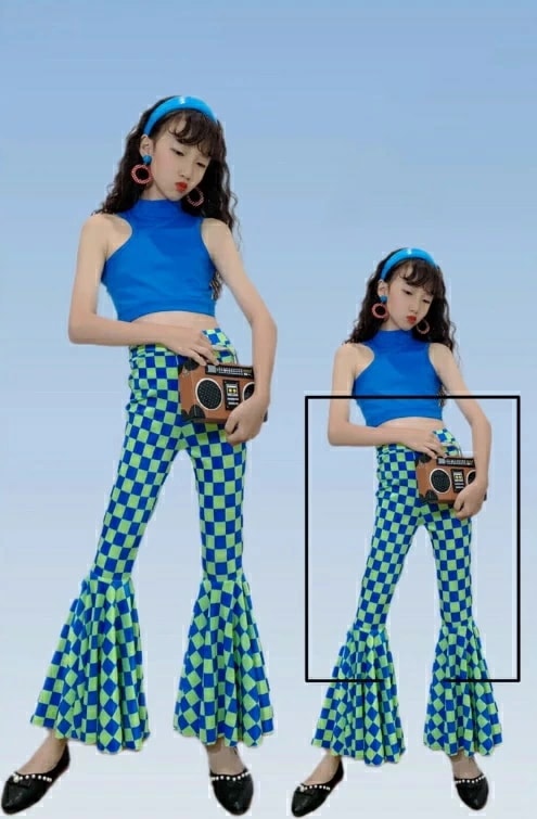 時代感 デスコ風 キッズ ノスタルジックス風 女の子 K-POP 演出服 チーム イベント jazz ガールズ 団体 練習着 セットアップ チアダンス hippop 舞台衣装 ガールズ チェック柄