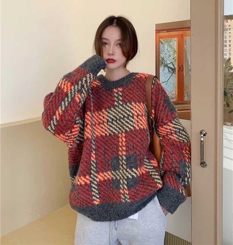 トップス ニット セーター ニットセーター プルオーバー 厚手セーター ミディ丈 長袖 ボリューム袖 クルーネック もこもこ ニット 厚手 きれいめ カジュアル 大人 おしゃれ 大人女子 存在感