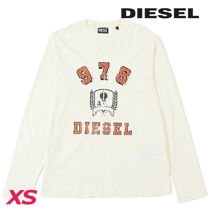 長袖Tシャツ カットソー メンズ T-DIEGOR-LS-E1 クラックプリント スリムフィット die-m-t-f8-26a