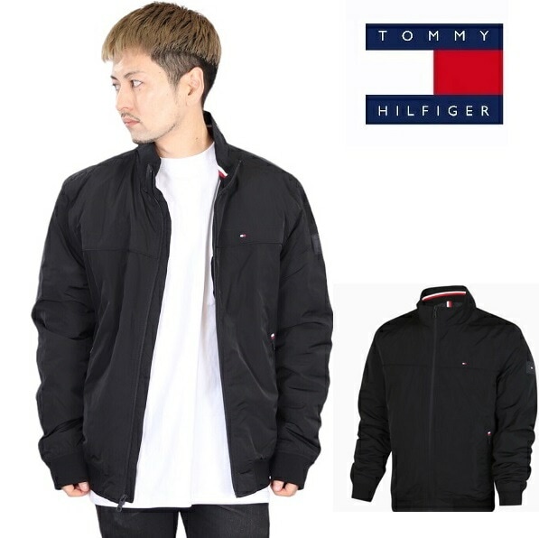 トミーヒルフィガー ジャケット ブルゾン TOMMY HILFIGER ナイロンジャケット メンズ レディース ブラック プレゼント 夫 彼氏 防寒 スウィングトップレインジャケット ウインドブレー