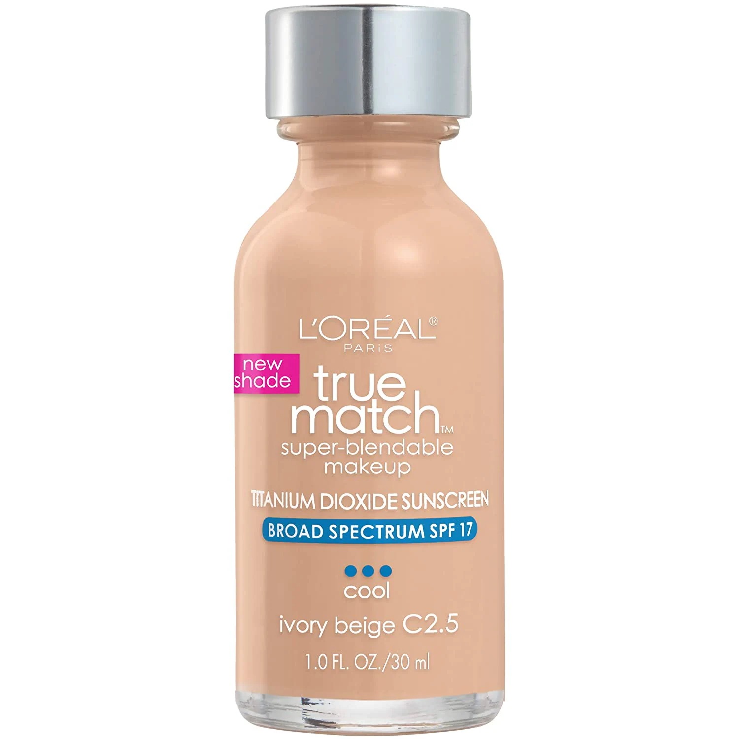 ロレアルパリメイクアップトゥルーマッチ超ブレンドリキッドファンデーションアイボリーベージュC2.5フ