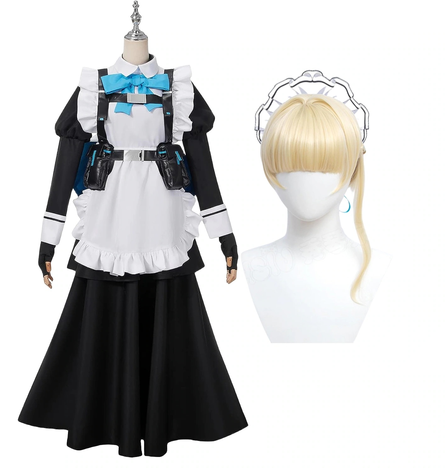 コスプレ衣装 ブルーアーカイブ 飛鳥馬トキ コスプレ衣装 ウィッグ付き メイド服 戦闘服 イベント パーティー 変装 演出服 クリスマス パーティー