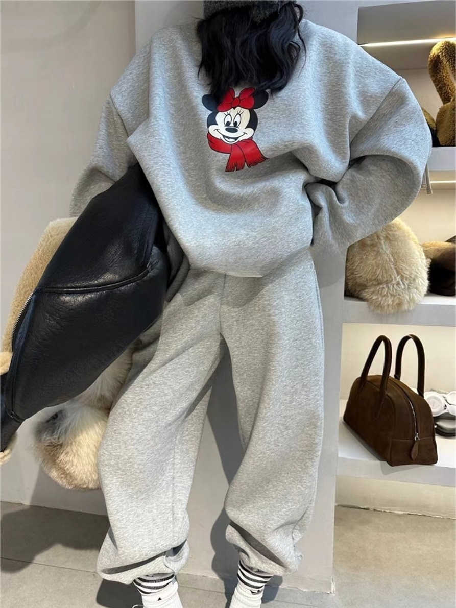 2024新品入荷激安本日限定刺繍入りウエスタンファッションルーズベルベットスウェットシャツセットレディースハーレムカジュアルスポーツパンツツーピースフード付きスウェットシャツ