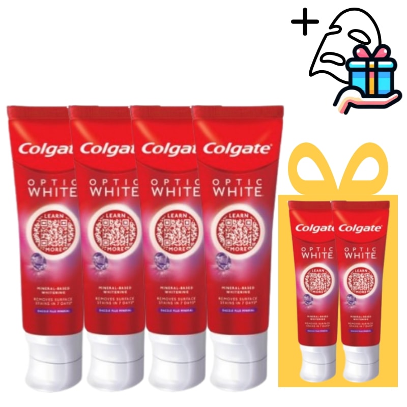 【4+2 セット】 オプティックホワイトダージリン歯磨き粉, 100g 6個/トーンアップ/透明感/歯を白くする/口臭ケア/歯磨き粉/ステイン除去