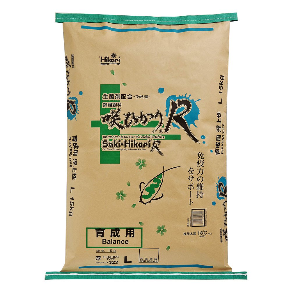 鯉の餌　咲ひかりＲ　育成用　浮上　Ｌ　１５ｋｇ　錦鯉　餌　飼料　ＣＲＣ10―41―70―10―00
