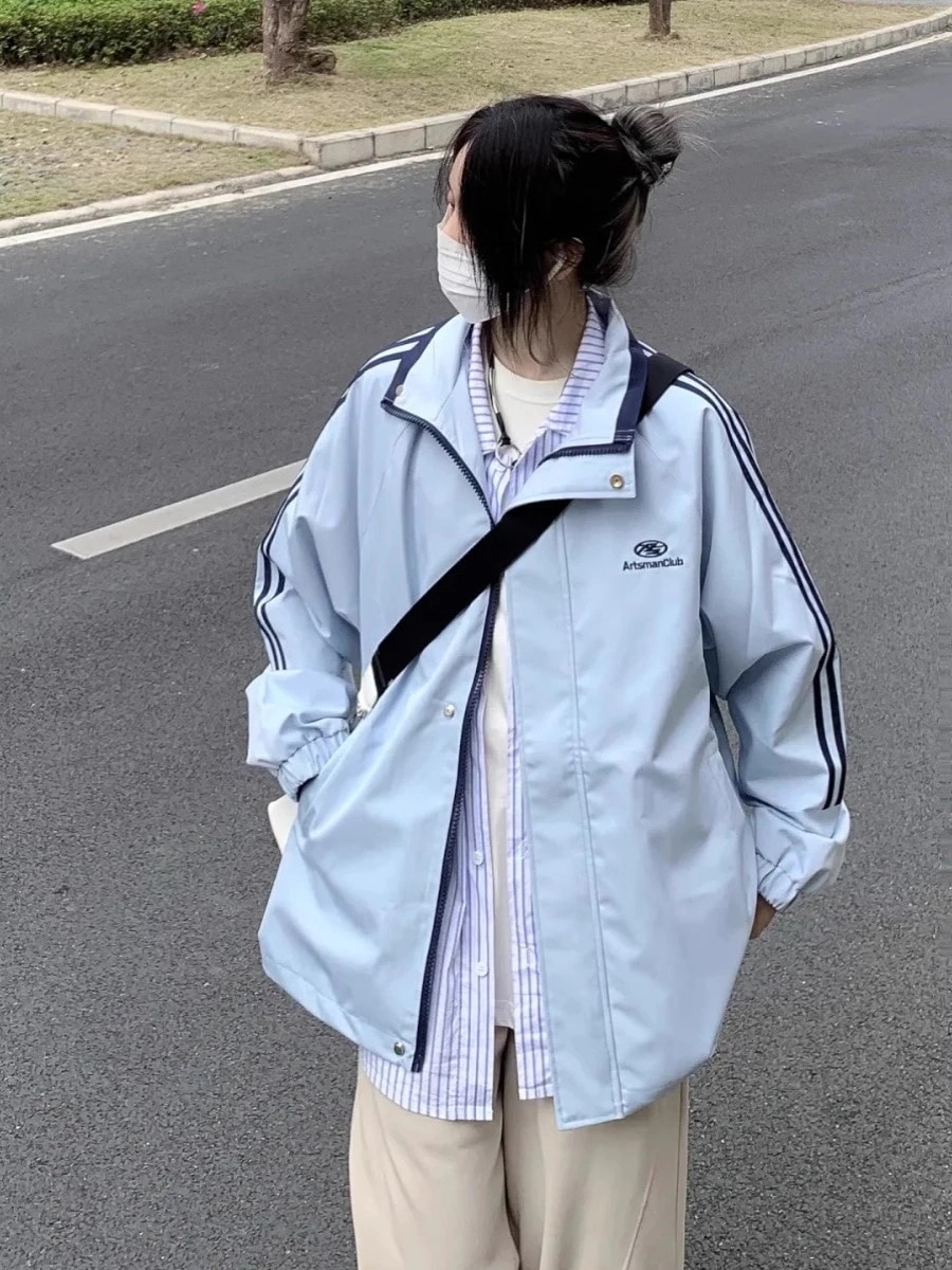 2024 秋 韓国 かわいい レディース フード付き アウター ブルゾン お出かけ 長袖セクシーシルエットトップスサイド冬カジュアルファッション系サイズお出かけフル丈トラック