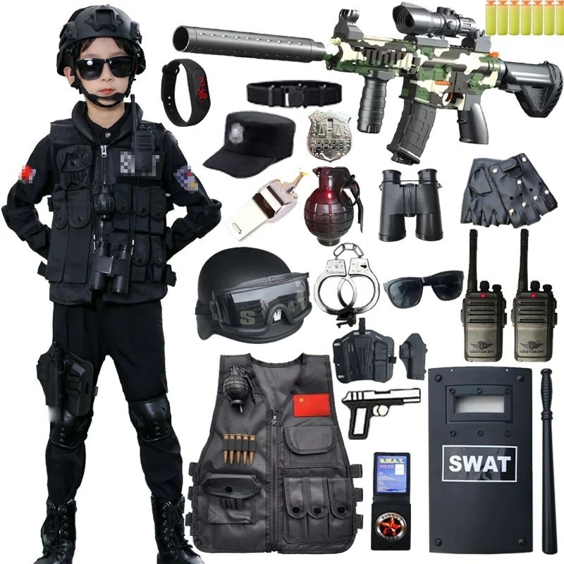 パーティーイベント用品コスプレ変装仮装子供用おもちゃの銃セット警察官コスムポリスボーイズ服装備パフォーマンスコスムパフォーマンスコスム