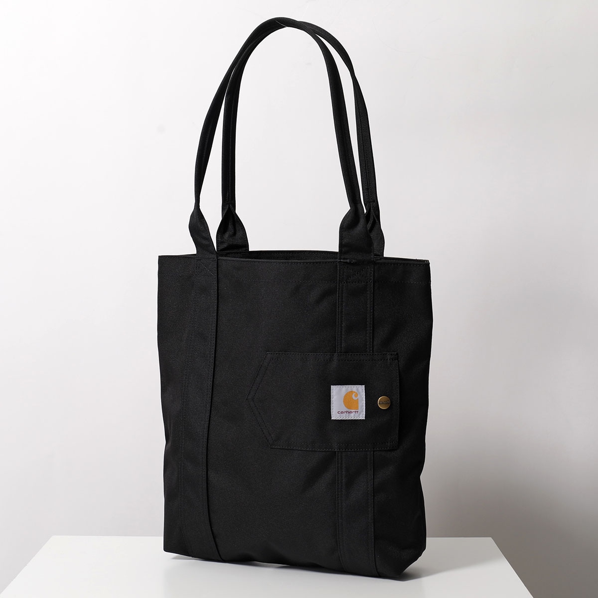 Carhartt カーハート トートバッグ VERICAL OPEN TOTE B0000529 メンズ レディース ポリエステル ロゴ 軽量 撥水 鞄 001/BLK