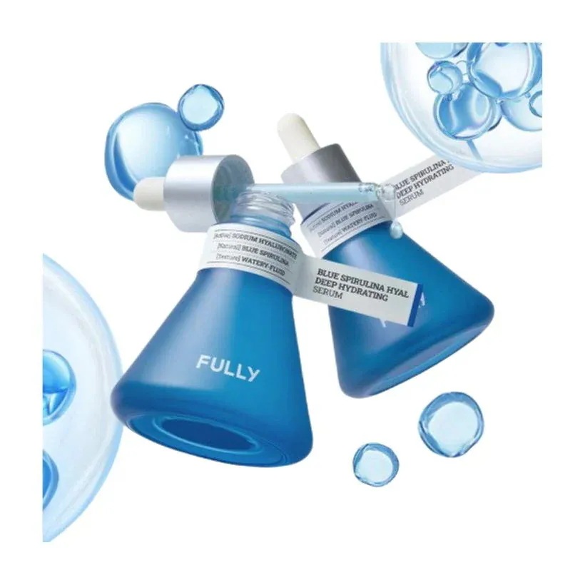 [26SS/New] (1+1) ブルー スピルリナ ヒアル 保湿セラム 50ml #ヒアルロン酸10,000ppm