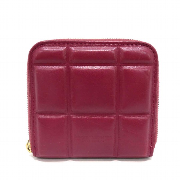 ボッテガ ヴェネタ パデッド ペーパーカーフ ジップウォレット 2つ折り財布 レディース 【中古】