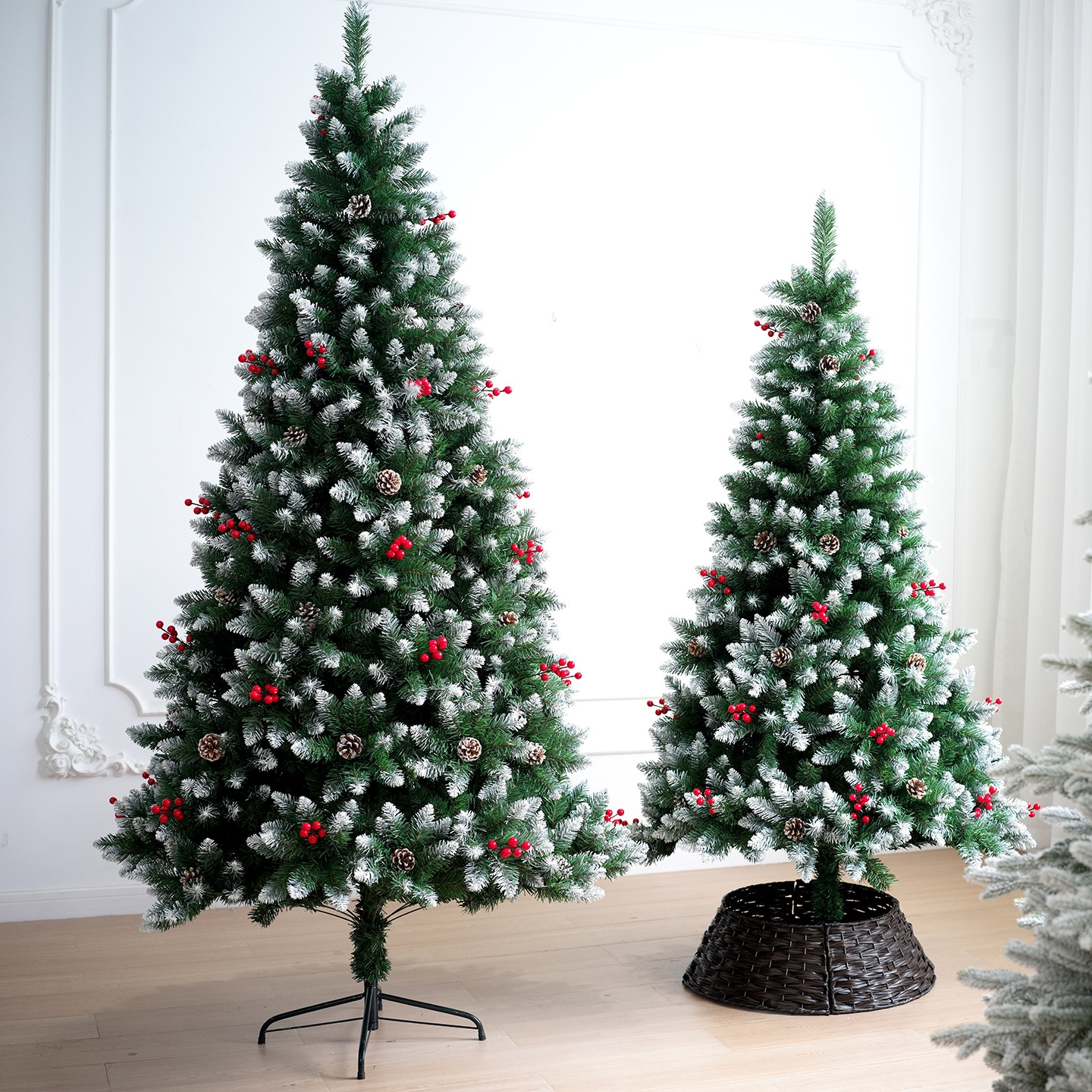 0cm模擬pvcクリスマスツリークリスマス装飾クリスマスツリー先端に白い松ぼっくりをスプレークリスマスツリー