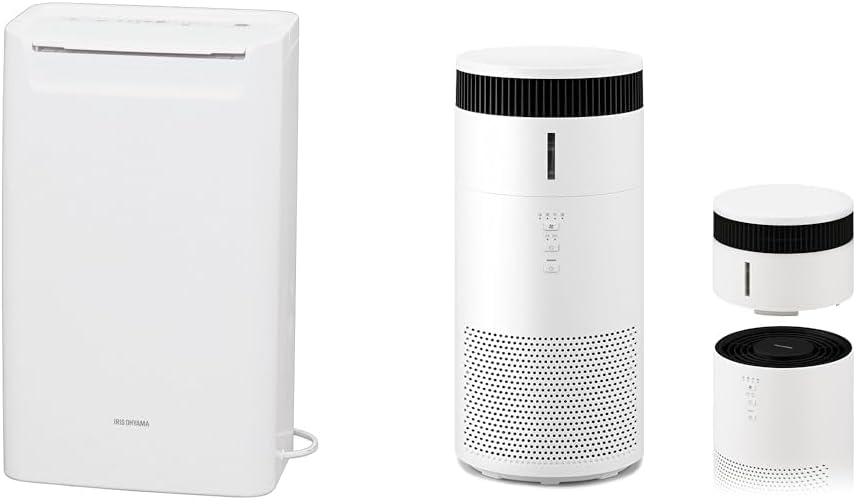 【本体＋加湿空気清浄機セット】アイリスオーヤマ 除湿機 衣類乾燥 コンプレッサー式 除湿器 除湿量 6.5L タイマー付 静音設計 強力 オートルーバー ホワイト DCE-6515+ アイリスオーヤマ