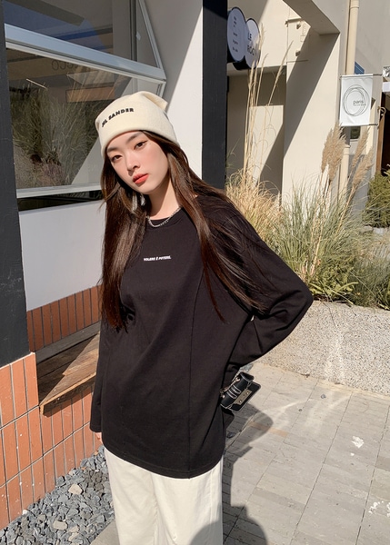 LIERKISS 【300G神Tシャツ】300G100コットン肌に優しいレタープリントロンTシリーズ R096