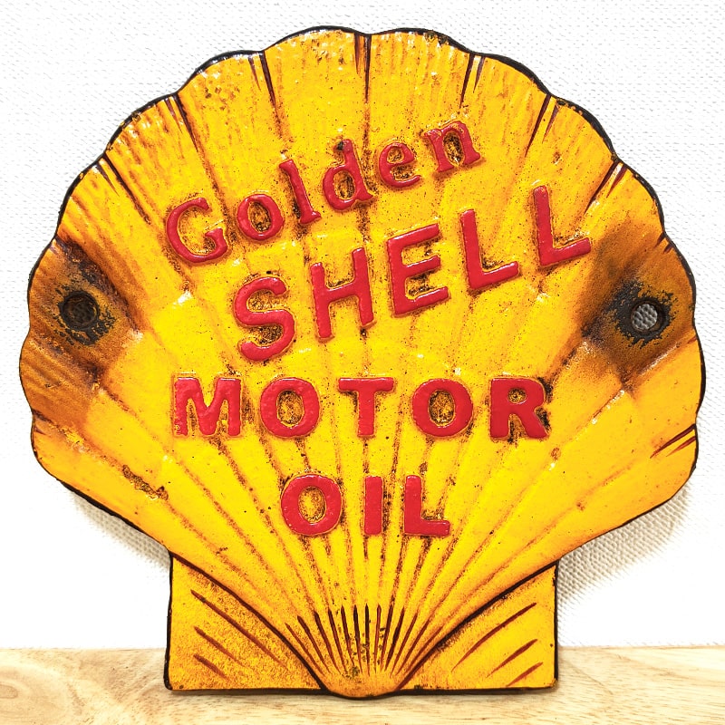 看板 SHELL レトロ ヴィンテージ プレート シェル 貝殻 インテリア ガレージ キャストアイアン かわいい ビンテージ おしゃれ アメリカン 雑貨 鋳鉄 アンティーク 正規ライセンス品 壁飾り
