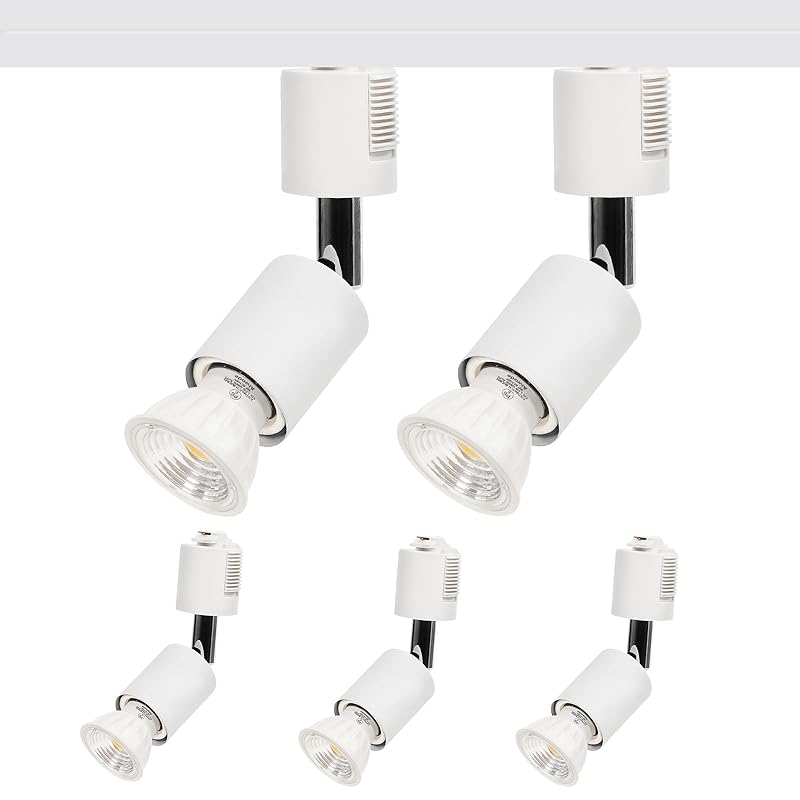 Aiwodeライティングバー用スポットライト ダクトレールライト E26 電球付き ダクトレール用照明器具 ライティングレール 照明 長寿命JDR50 広配光タイプ90度LEDスポットライト 昼光色6