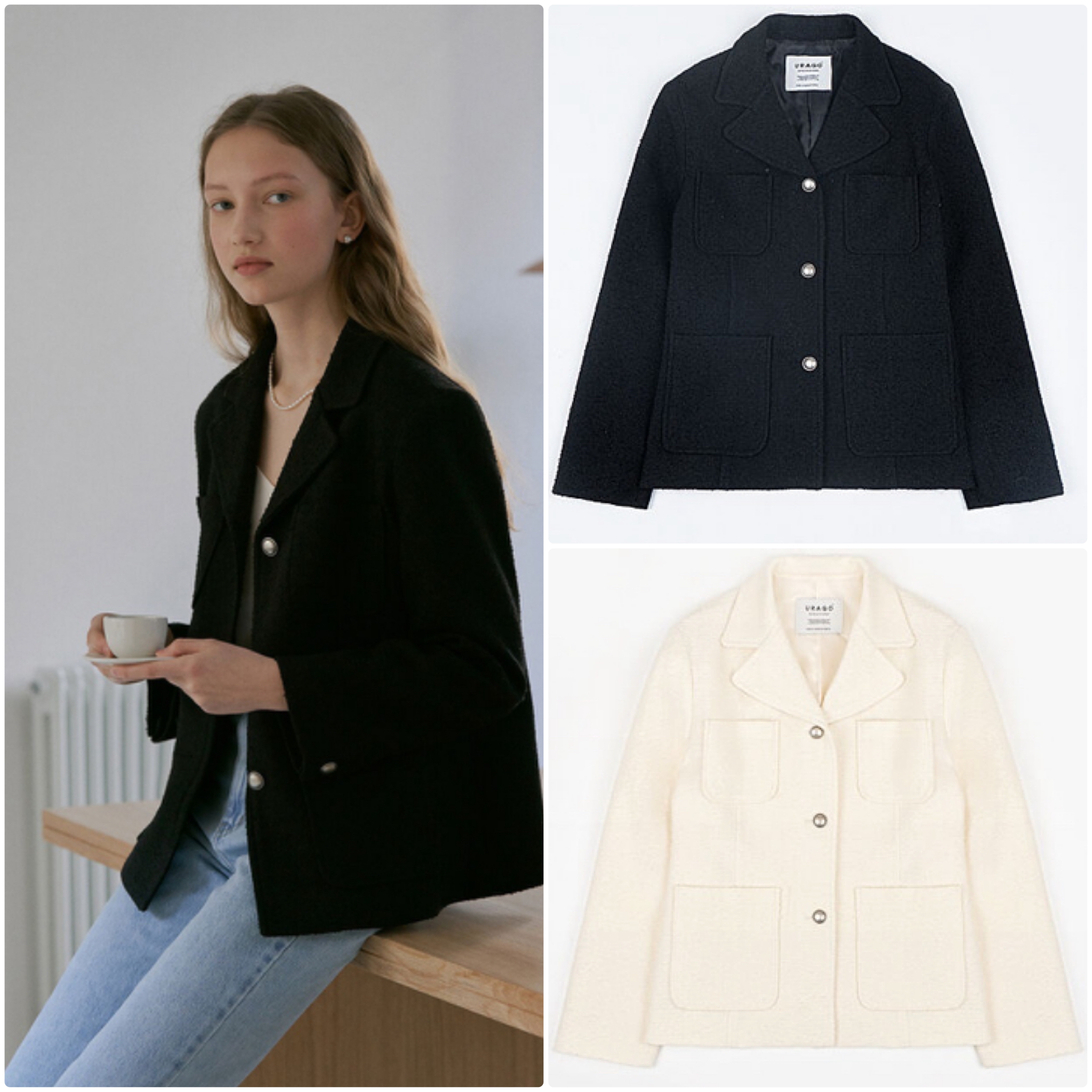 [韓国ファッション]Belle tweed jacked