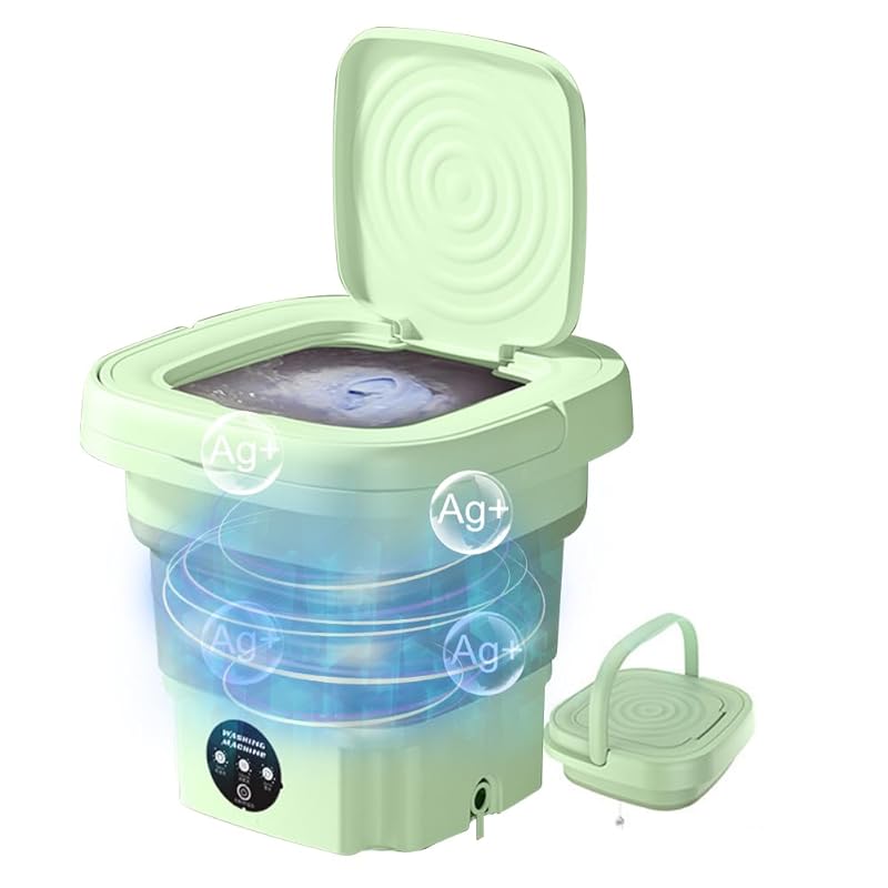 折りたたみ洗濯機 8L 小型 簡易 洗濯機 ポータブル ミニ 洗濯器 10分洗濯15分洗濯2分脱水 ポータブル タオル 下着 靴下 洗えるマスク 一人暮らし 介護用 家庭用 別洗い 省エネ 節水