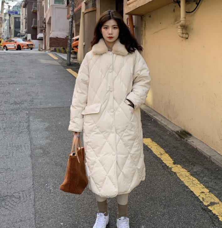 アウター デート モテアイテム もこもこアウター ロングコート ロング丈 長袖 もこもこ モコモコ キルティング 可愛い きれいめ 上品 おしゃれ かっこいい 可愛い ラブリー キュート
