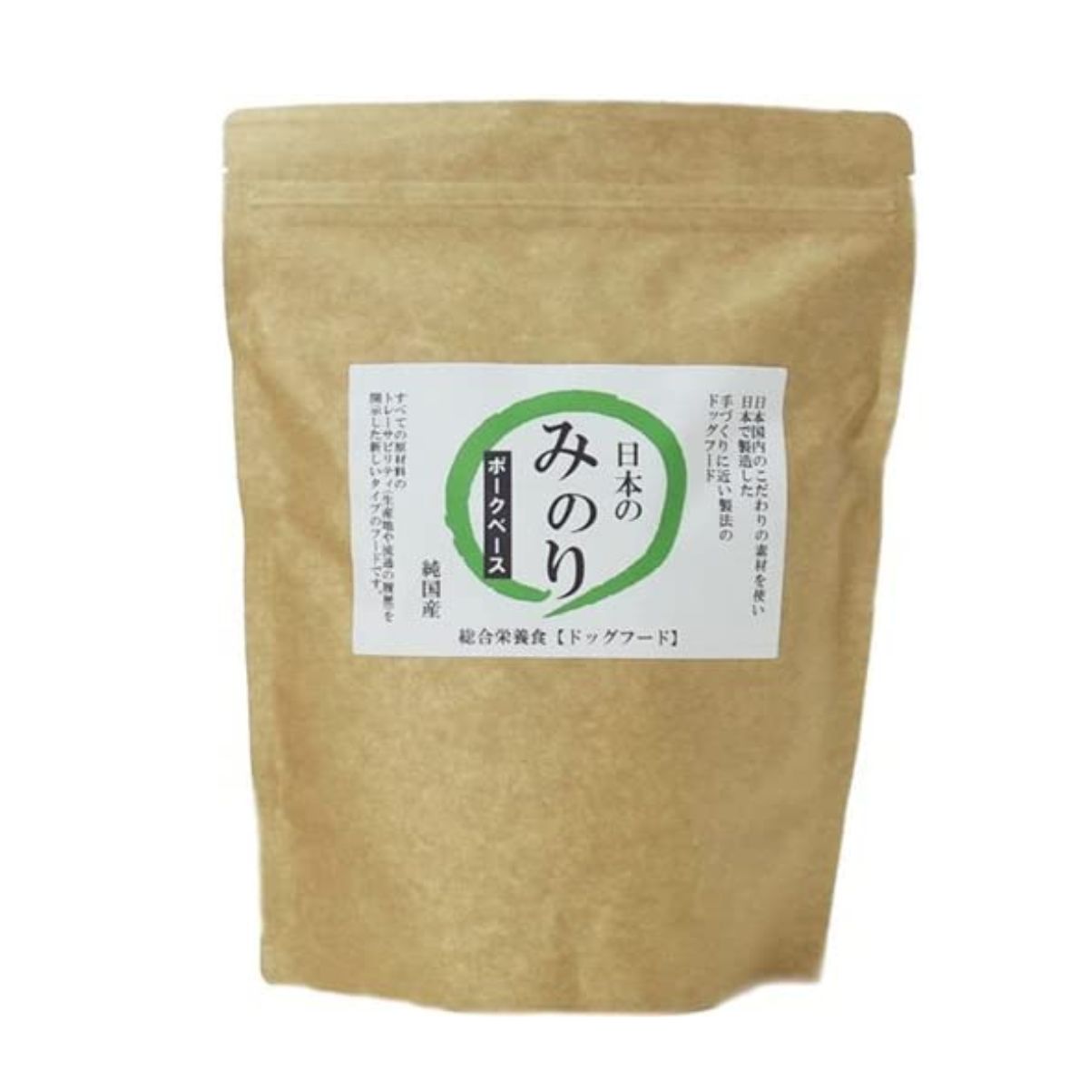 日本のみのり 純国産プレミアム ドッグフード ポークベース 800g【3個セット】サンユー研究所 国産 無添加 豚肉 犬用 総合栄養食 ペット ドライフード