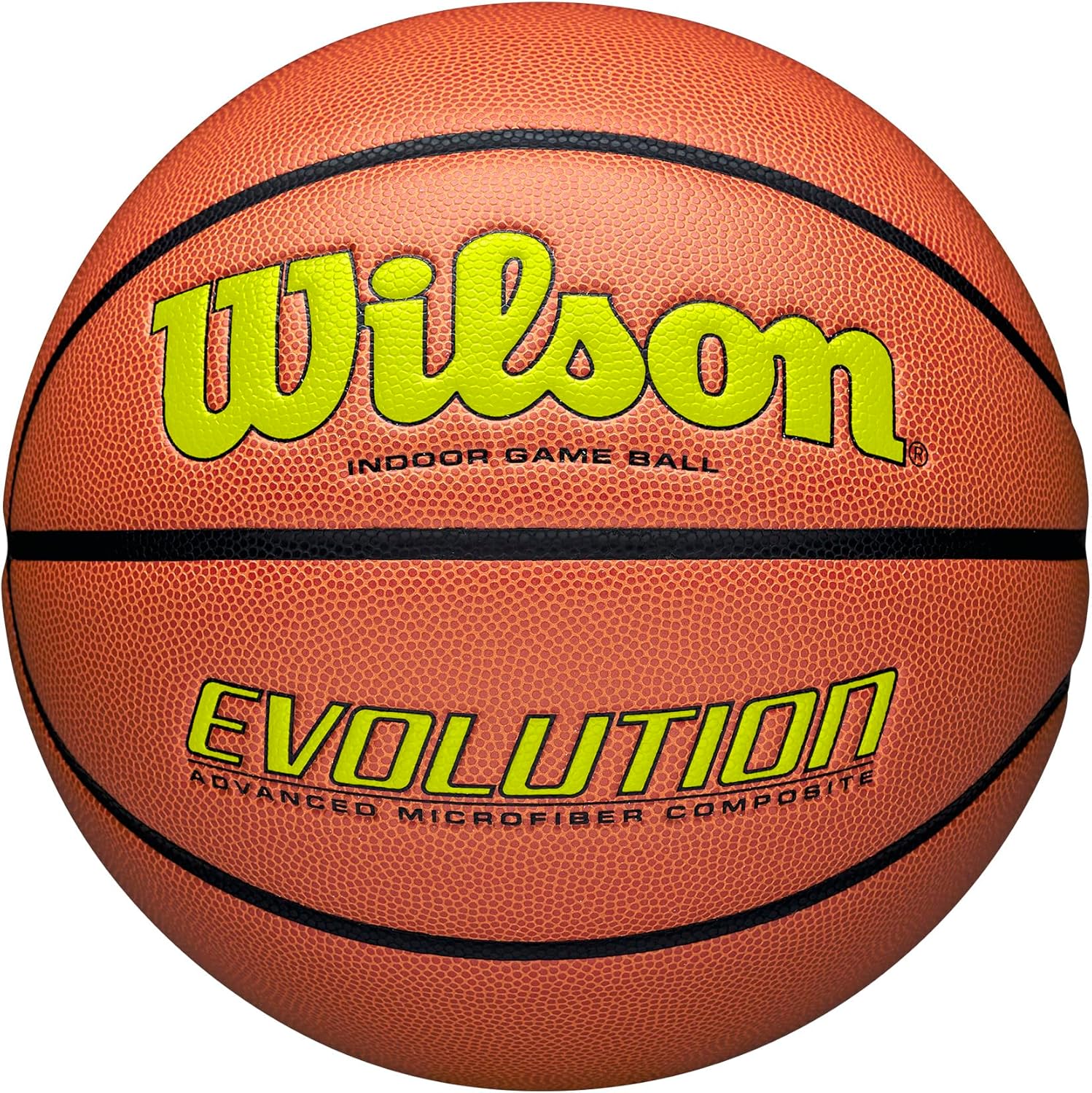オプティカルイエローWilson(ウイルソン) 【日本正規品】バスケットボール EVOLUTION (エボリューション) 合成皮革 コンポジット インドア 推奨 ジュニア/レディース/メンズ 7号/6