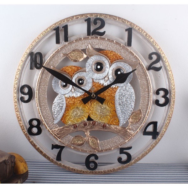掛け時計 フクロウ掛け時計 掛け時計 おしゃれ 掛時計 北欧 時計 インテリア 振り子時計 両面時計