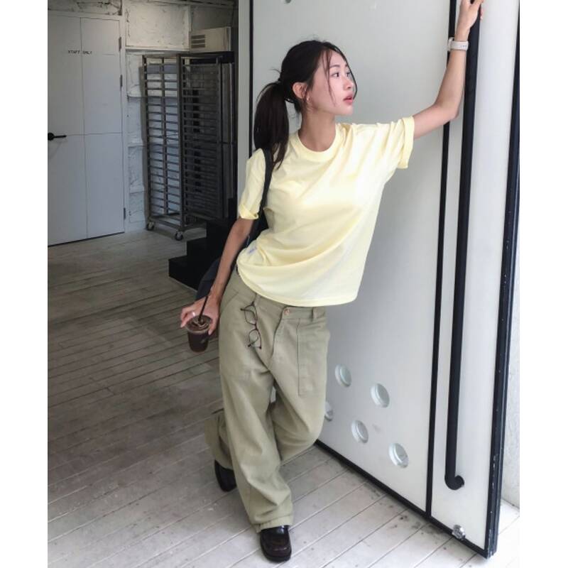 ナショナルジオグラフィック NATIONALGEOGRAPHIC N265UTS909 スーピマ セミオーバーフィット 半袖Tシャツ PALE YELLOW N265UTS909521 399439