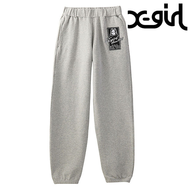 フェイスボックスパッチ スウェットパンツ [105253031010] レディース xgirl ボトムス ロングパンツ 長ズボン ASH 正規取扱店