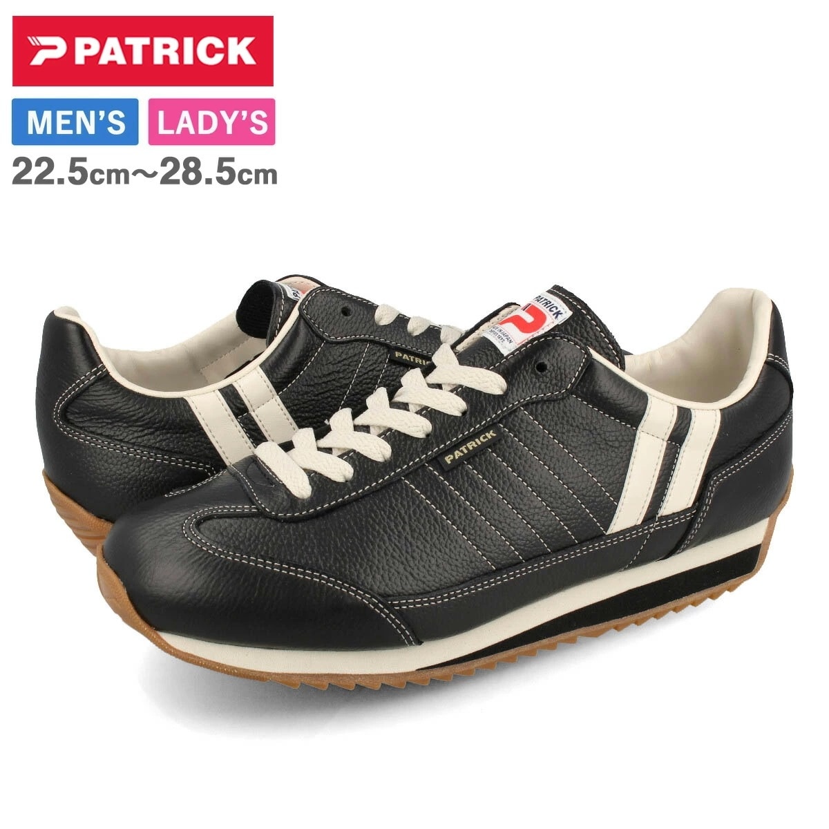 PATRICK MARATHON-L BLACK 【MADE IN JAPAN】【日本製】