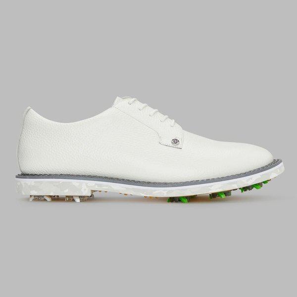 メンズゴルフシューズ ホワイト スパイク レザー カモ ゴルフシューズ 練習靴