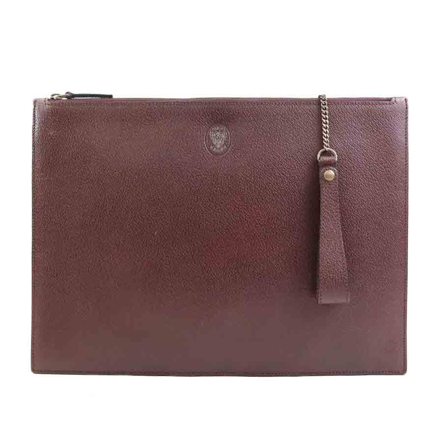 グッチ GUCCI クラッチバッグ レザー ボルドー ユニセックス 325783 h31514a