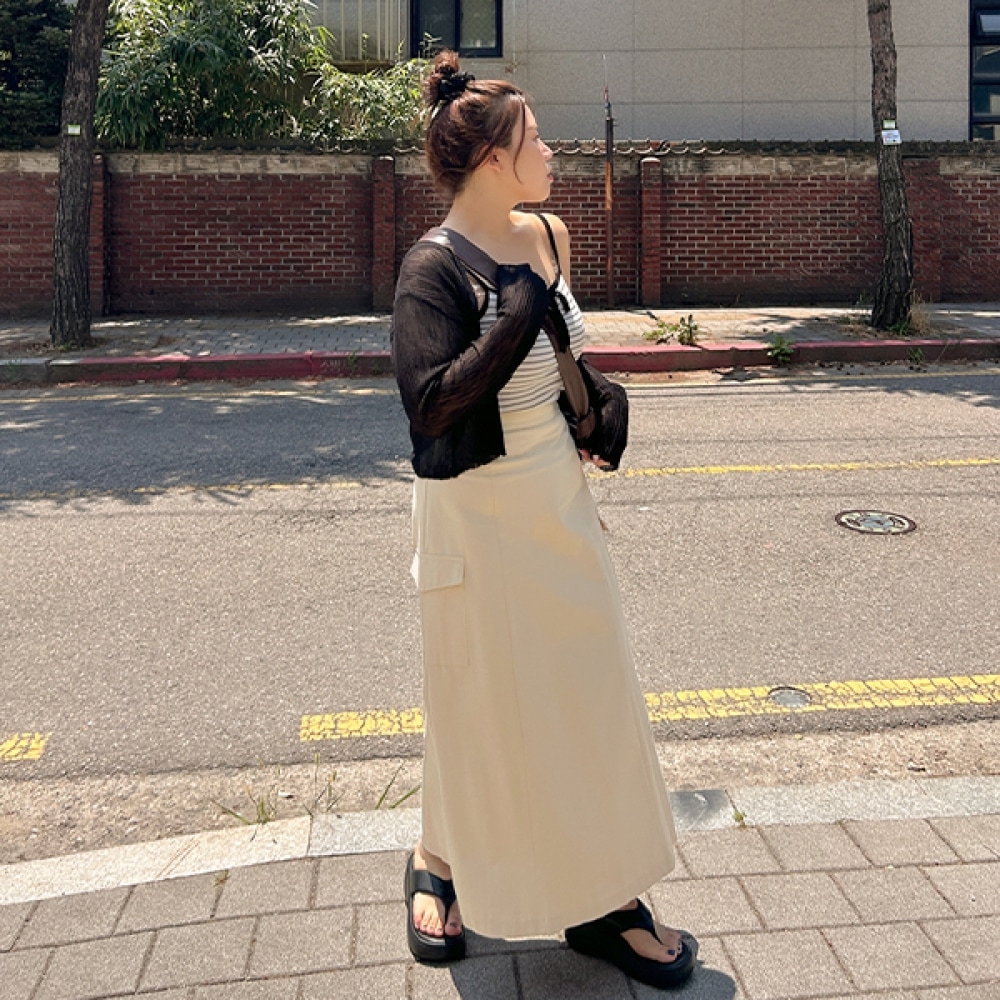 (JSTYLEのイーブレット) イーブレットラニアコットンバイオAラインスカート Jスタイル