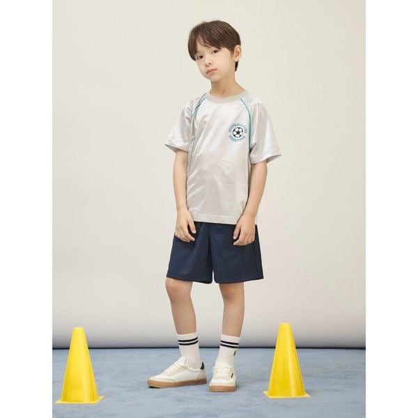 [BEANPOLE KIDS] BPフットボールクラブメッシュラグラングラフィックTシャツ ライトグレー(BI5642U942)