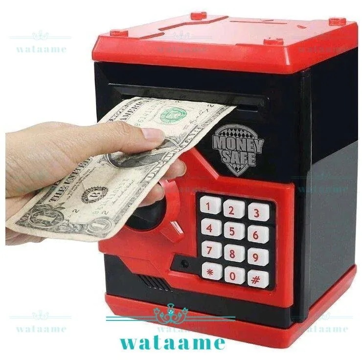 【送料無料】お札 硬貨 貯金箱 おもちゃ ミニATM ギフト おしゃれ プレゼント ダイヤルロック式