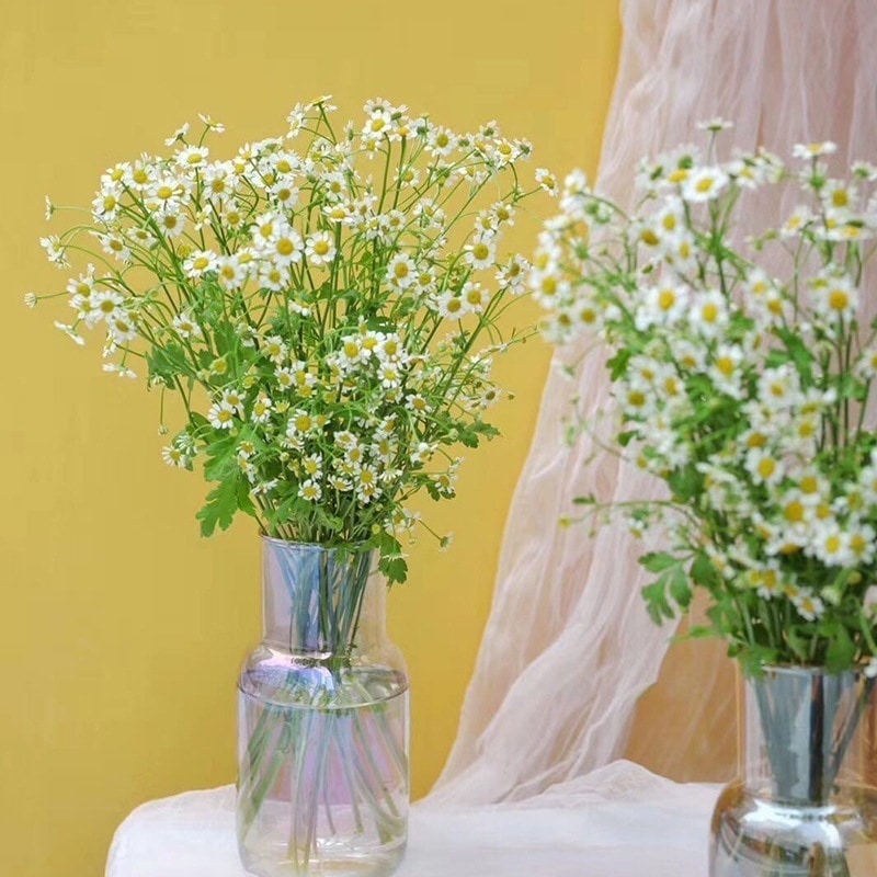 小さな新鮮なカモミールシミュレーションフラワーフェイクフラワー小さなデイジーブーケホームリビングルー 母の日-0010104