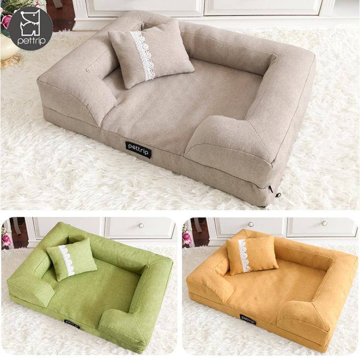 緊急SALE!!!2枚1OO円OFF！ペットベッド クッション ベッド 枕付き 犬猫兼用 シンプル 可愛い ふわふわ 柔らかい ぐっすり眠れる 選べる３色 小型犬