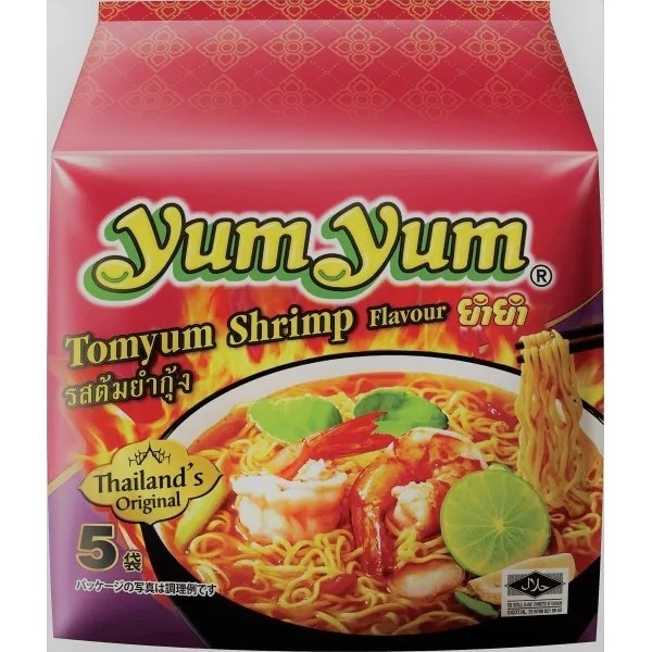 【送料無料】YumYum ヤムヤム インスタントヌードル トムヤムシュリンプ (70g5袋入り)18個