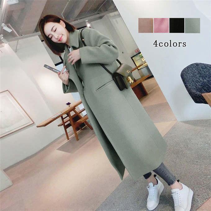 チェスターコート ウールコート レディース ロングコート セレブ風 大きいサイズ 厚手 通勤 アウター 秋冬