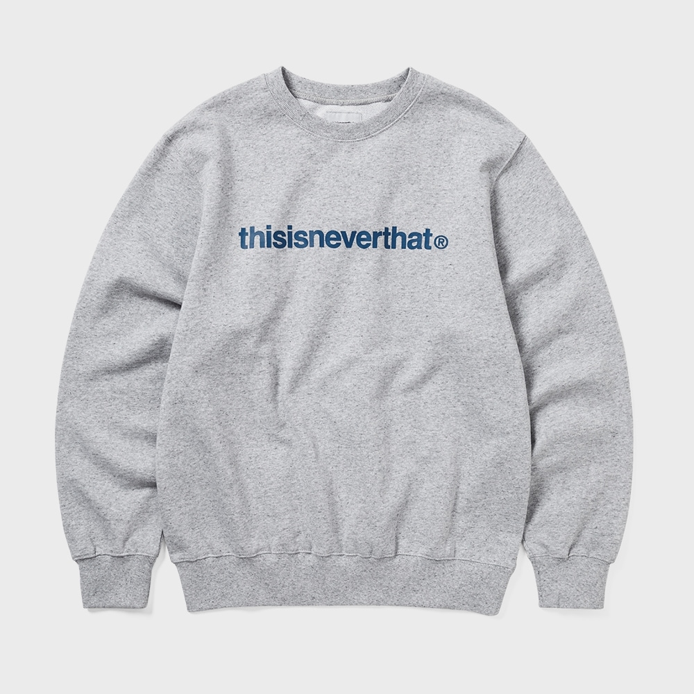 ディス・イズ・ネヴァー・ザット T-ロゴ LT クルーネックヘザーグレー