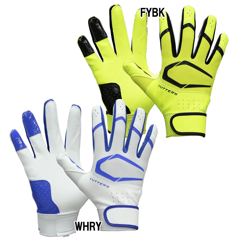 カッターズ CUTTERS B353 プライムヒーロー 3.0 両手用 (限定モデル) 野球 バッティング手袋 バッテ 25SS(B353 FYBK/WHRY)