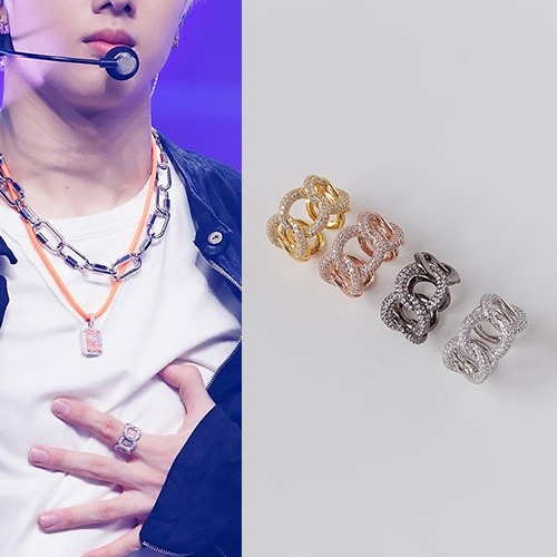 NCT st. ボールドチェーンキュービックリング/指輪 (15-17号)