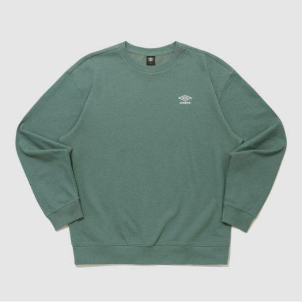 長袖Tシャツ JQS UQ123CFS19-BGN エッセンシャル スモールロゴ スウェットシャツ / BLUE GREEN