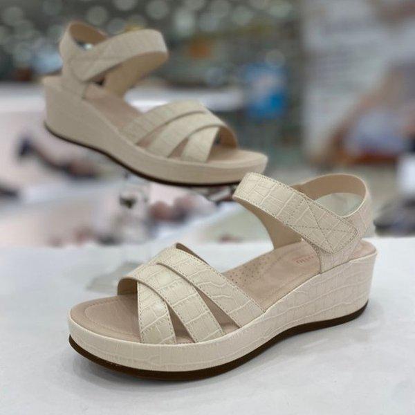 女性用夏用厚底サンダル PFFMDS614NYIVPI HFPF1A GN_GN
