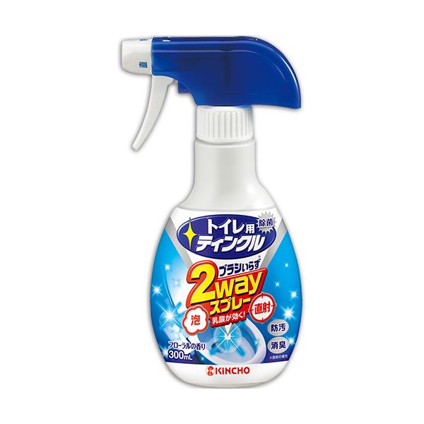 （まとめ）大日本除蟲菊 KINCHOトイレ用ティンクル トイレ洗剤 直射泡 2wayスプレー 本体 300ml 1本10セット 6,419円