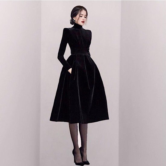 【取寄：納期2週間】パーティードレス ワンピース ドレス パーティー ロング丈 体型カバー 大きいサイズ 二次会 結婚式 お呼ばれ 秋冬 ドレス フォーマルドレス 同窓会 低身長 ワンピース 7,480円