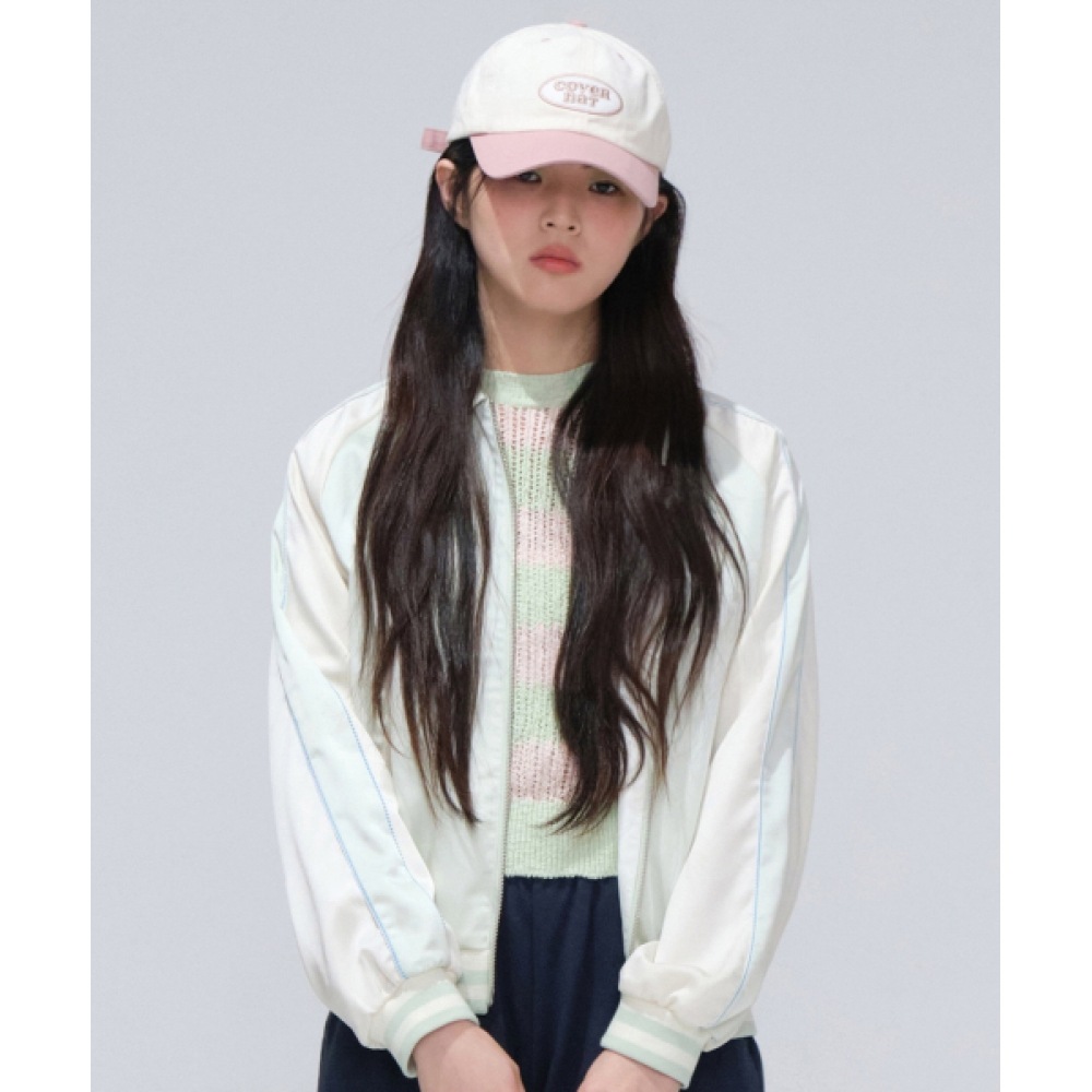 COVERNAT 女性用アーチクローバーハートスカザンジャケットライトグリーン