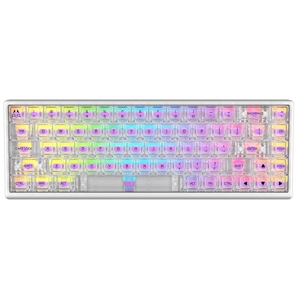 Arbiter Studio as-polar-65-silver-phantom-white-dr-fuji シルバー/ファントムブラック ゲーミングキーボード (英語配列 68キー)