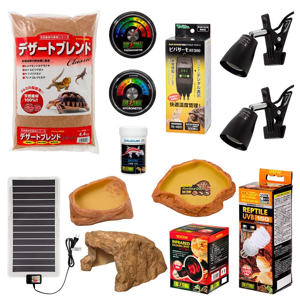 フトアゴヒゲトカゲ飼育セット　サーモスタット付き（９０ｃｍケージ対応）　乾燥地帯に生息のトカゲや小型のリクガメにも対応　ＣＲＣ17―10―99―00―00