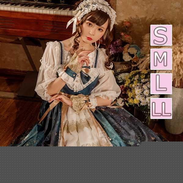 ロリータ ワンピース メイド ワンピース コスプレ パーティードレス コスチューム 衣装 パニエ
