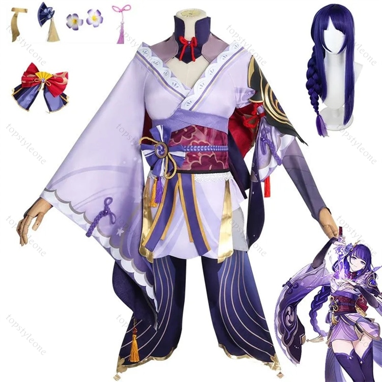 【ウイッグ付き】原神 雷電将軍 Beelzebul ショウ コスプレ衣装 原神 げんしん ヒロイン Xiao しょう ハロウィン クリスマス 制服 大人 子供 男子 女子 イベント 人気 ゲーム