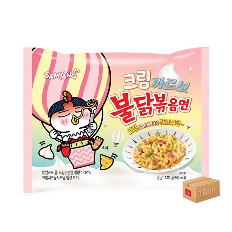 クリームカルボブルダック炒め麺 140g 32袋 1ケース カルボブルダック カルボナーラ